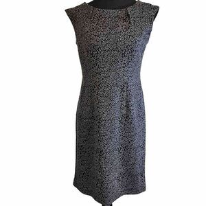 Elementz Dress Petite Small Zip  Leopard Cheetah‎ Black Gray Sleeveless